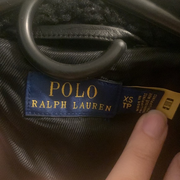 Polo Ralph Lauren Fluffy Fleece Sheep Leather Teddy Pilo Bomber Moto Jacket XS - Picture 2 of 13